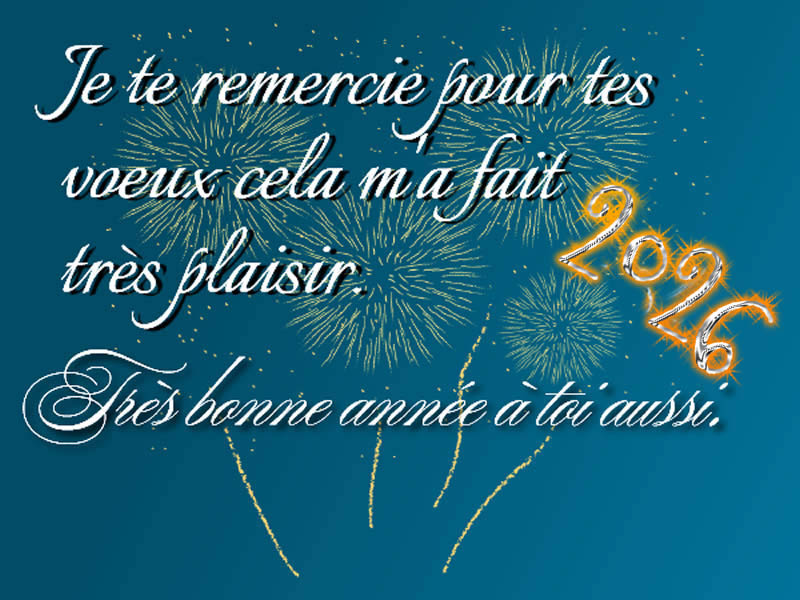 Cartes de Remerciements voeux personnalisées remercie pour tes voeux