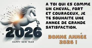 Image  Bonne année 2026, l'année du cheval de feu